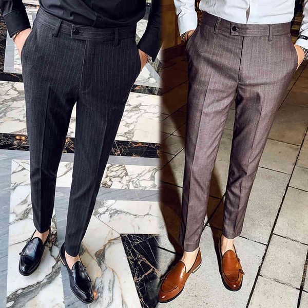 men's pants fashions striped men's suit thin skinny fit pants high-quality office party man casual business formal in79, Black
men's pants fashions striped men's suit thin skinny fit pants high-quality office party man casual business formal in79, Black