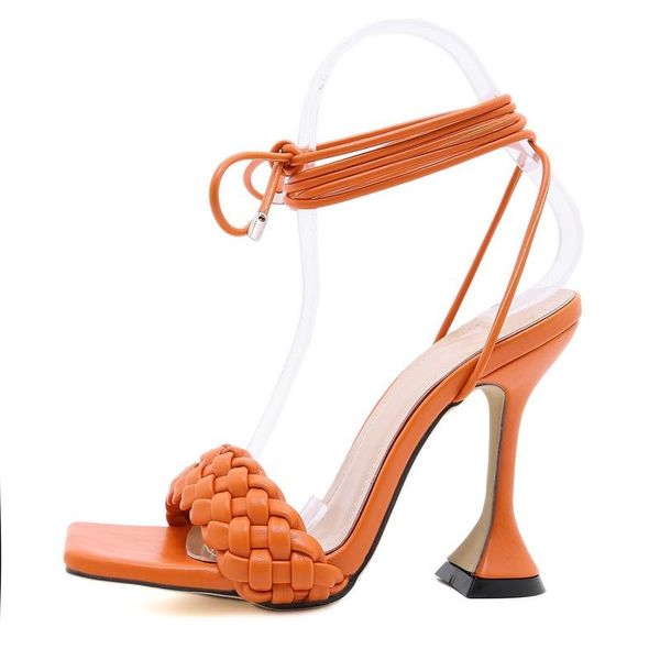 sandals women hollow cross-tied weave shoes fashion cozy leather peep toe ankle strap ladies strange heels pumps, Black
sandals women hollow cross-tied weave shoes fashion cozy leather peep toe ankle strap ladies strange heels pumps, Black