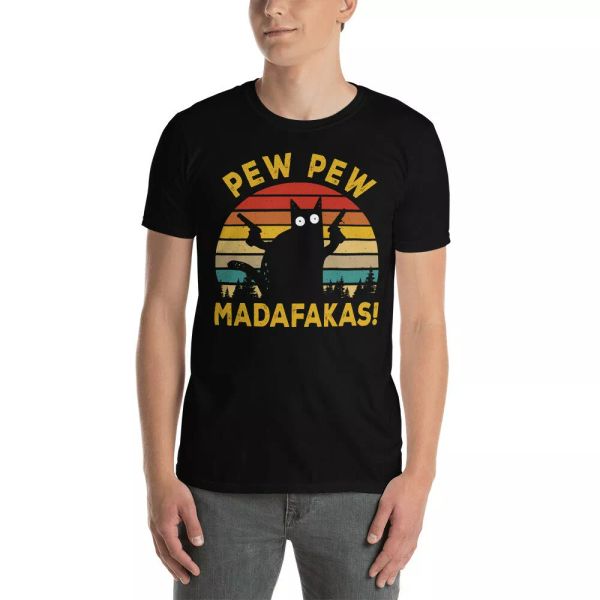 vintage retro pew pew pew madafakas funny cat holding guns cat lover shirt, White;black
vintage retro pew pew pew madafakas funny cat holding guns cat lover shirt, White;black