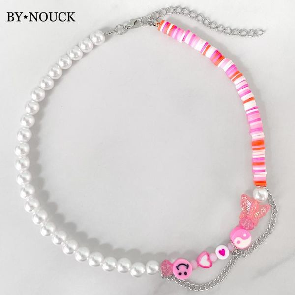 chains asymmetry pearl rainbow soft pottery choker necklace gossip evil eye butterfly beaded chunky chain collar women baroque jewelry, Silver
chains asymmetry pearl rainbow soft pottery choker necklace gossip evil eye butterfly beaded chunky chain collar women baroque jewelry, Silver