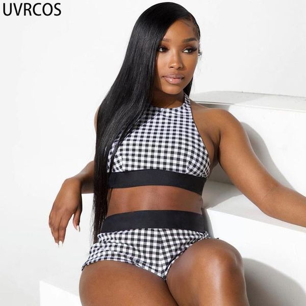 women's tracksuits uvrcos y2k houndstooth patchwork 2 piece set women halter biker shorts sleeveless +patches sport hipster sporty pant, Gray
women's tracksuits uvrcos y2k houndstooth patchwork 2 piece set women halter biker shorts sleeveless +patches sport hipster sporty pant, Gray