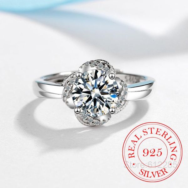 cluster rings 925 sterling silver classic wedding ring + cubic flower zirconia for women bridesmaid jewelry charms princess bijoux, Golden;silver
cluster rings 925 sterling silver classic wedding ring + cubic flower zirconia for women bridesmaid jewelry charms princess bijoux, Golden;silver
