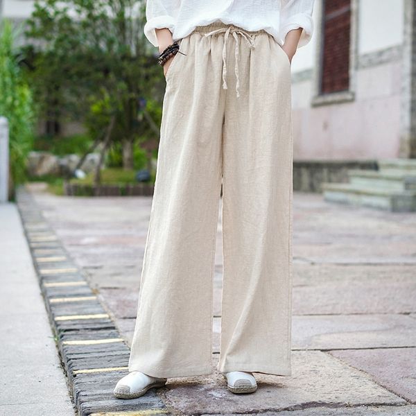 johnature autumn winter loose plus size leisure women wide leg pants fashion cotton linen all-match 4 color women pants 210521, Black;white
johnature autumn winter loose plus size leisure women wide leg pants fashion cotton linen all-match 4 color women pants 210521, Black;white