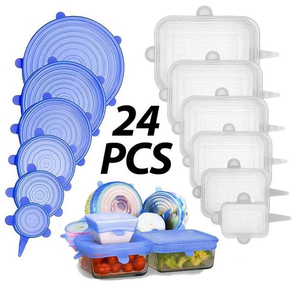 kitchen storage & organization 12/24pcs reusable silicon stretch lids universal lid silicone wrap bowl pot cover pan cooking sers
kitchen storage & organization 12/24pcs reusable silicon stretch lids universal lid silicone wrap bowl pot cover pan cooking sers