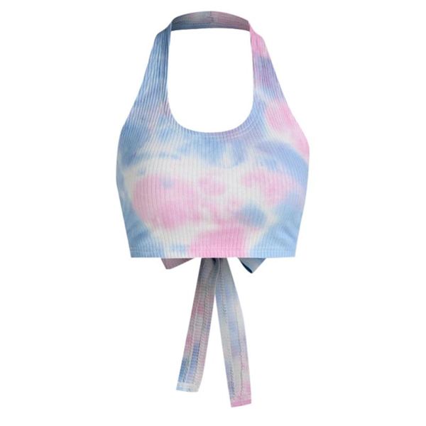 women's tanks & camis hanging neck crop sleeveless bow tie-dye gradient color slim tank summer for women 2021 drop, White
women's tanks & camis hanging neck crop sleeveless bow tie-dye gradient color slim tank summer for women 2021 drop, White
