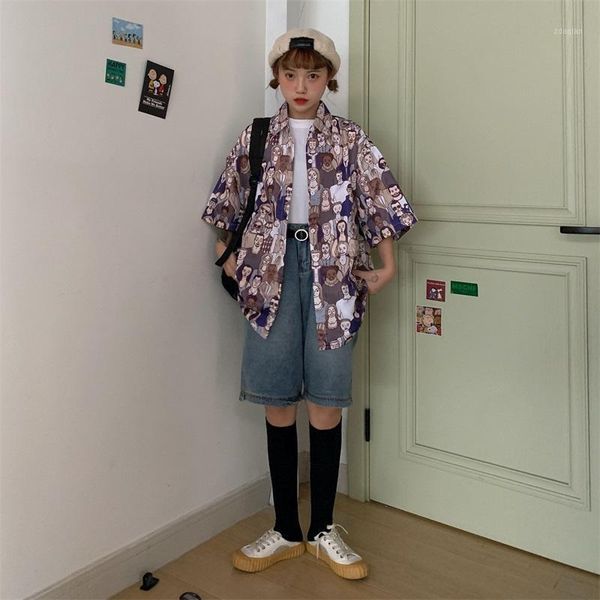 women's blouses & shirts harajuku dark department personality college style high street hip-hop loose cartoon anime pattern printed sum, White
women's blouses & shirts harajuku dark department personality college style high street hip-hop loose cartoon anime pattern printed sum, White