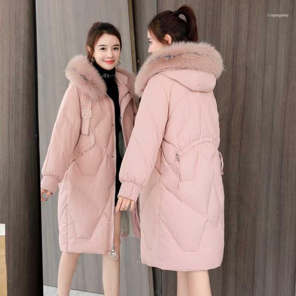 women's down & parkas 2021 winter style jacket long over knee white duck women coat thickened fashion all match lady clothes1, Black
women's down & parkas 2021 winter style jacket long over knee white duck women coat thickened fashion all match lady clothes1, Black