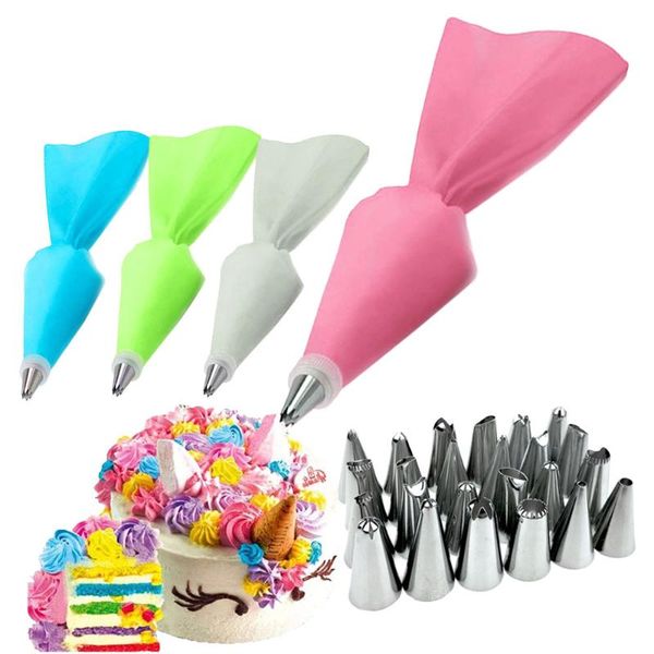 baking & pastry tools silicone bag tips kitchen diy icing piping cream reusable bags cake decorating tools+24 nozzle set
baking & pastry tools silicone bag tips kitchen diy icing piping cream reusable bags cake decorating tools+24 nozzle set