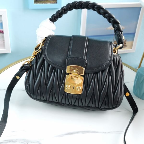 wrinkle handbag tote bag shoulder crossbody bags sheepskin genuine leather fashion letter pleated design woven handle adjustable detchable s
wrinkle handbag tote bag shoulder crossbody bags sheepskin genuine leather fashion letter pleated design woven handle adjustable detchable s