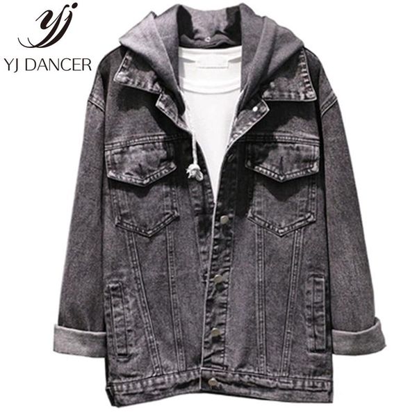 women's jackets 2021 spring and autumn fashion loose hooded denim clothing female bat long-sleeved jacket h00551, Black;brown
women's jackets 2021 spring and autumn fashion loose hooded denim clothing female bat long-sleeved jacket h00551, Black;brown