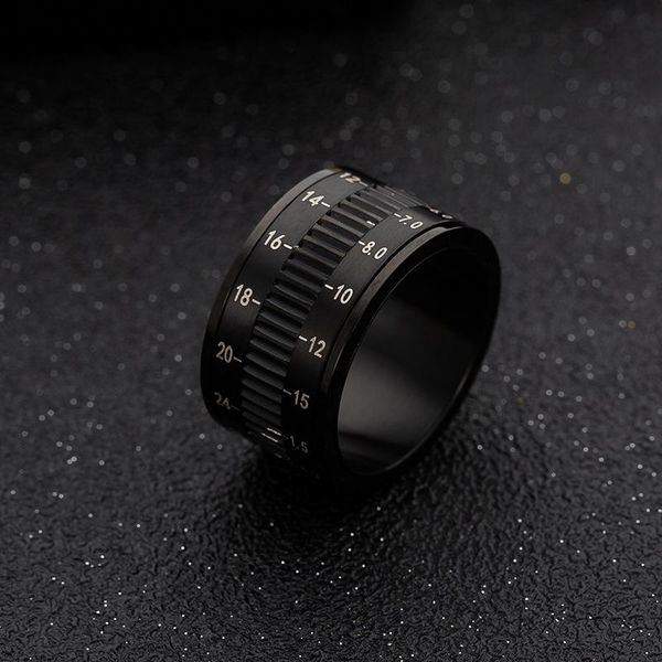 stainless steel black plated rotatable camera telepo lens design spinner for men's ring jewelry gift cluster rings, Golden;silver
stainless steel black plated rotatable camera telepo lens design spinner for men's ring jewelry gift cluster rings, Golden;silver