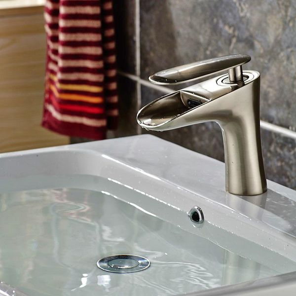 bathroom sink faucets waterfall spout brass basin faucet brushed nickel vanity mixer tap e
bathroom sink faucets waterfall spout brass basin faucet brushed nickel vanity mixer tap e