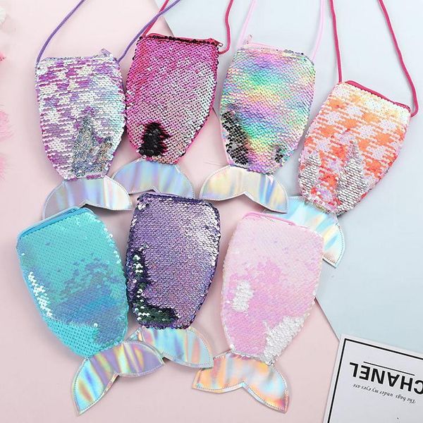 girl mermaid sequin coin purse with lanyard fish shape tail phone pouch bag small portable glittler cross body wallet kid toy bags, White
girl mermaid sequin coin purse with lanyard fish shape tail phone pouch bag small portable glittler cross body wallet kid toy bags, White