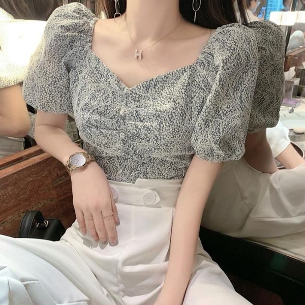 women's blouses & shirts chic vintage floral print puff sleeve women 2021 summer bandage back bow crop lace patchwork female, White
women's blouses & shirts chic vintage floral print puff sleeve women 2021 summer bandage back bow crop lace patchwork female, White