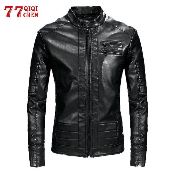 men's fur & faux vintage zipper leather jackets coat male autumn outwear 2021 spring moto&biker stand collar jacket men chaquetas hombr, Black
men's fur & faux vintage zipper leather jackets coat male autumn outwear 2021 spring moto&biker stand collar jacket men chaquetas hombr, Black