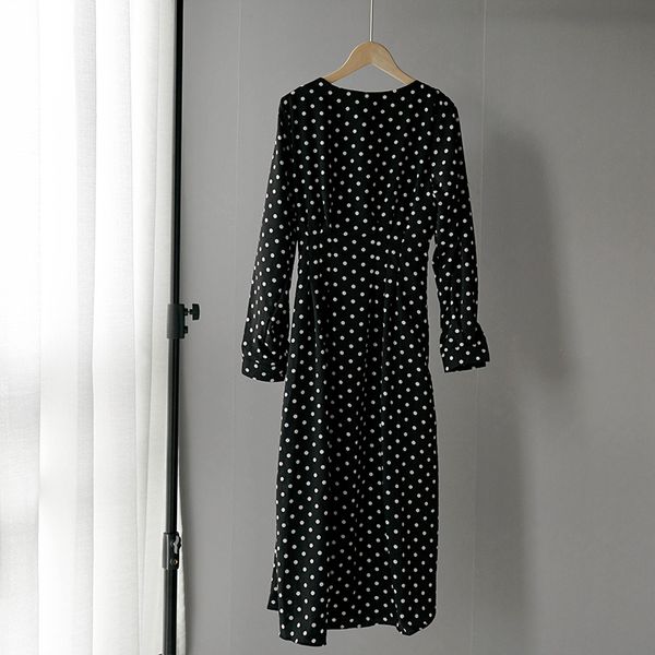 2021lizkova white dot print chiffon dress women long sleeve elastic waist robe 2021 spring female o-neck lantern sleeve vestio ni001, Black;gray
2021lizkova white dot print chiffon dress women long sleeve elastic waist robe 2021 spring female o-neck lantern sleeve vestio ni001, Black;gray