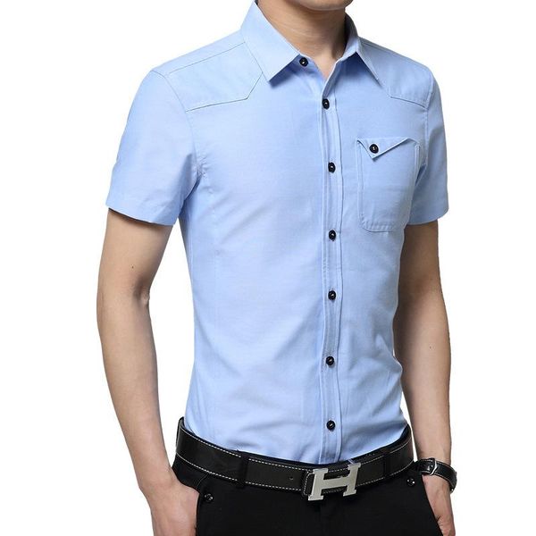 men's casual shirts 2021 simple formal pocket mandarin collar solid men shirt short sleeve black pink slim summer, White;black
men's casual shirts 2021 simple formal pocket mandarin collar solid men shirt short sleeve black pink slim summer, White;black
