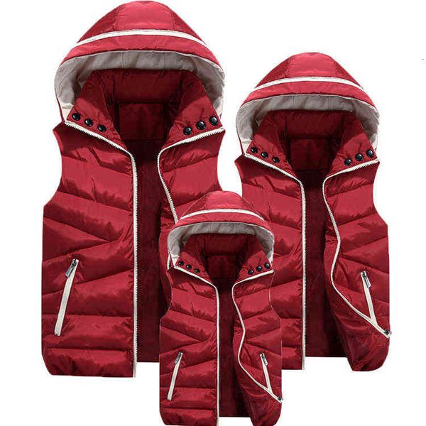 parent child vest mother daughter cotton autumn and winter hooded ren's thickened stand collar et, Black;white
parent child vest mother daughter cotton autumn and winter hooded ren's thickened stand collar et, Black;white