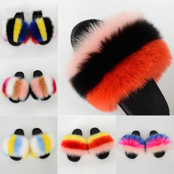 slippers fluffy mixed color rainbow fur slides ladies cute shoes women slipper flat raccoon sandals summer outdoor flip flop, Black
slippers fluffy mixed color rainbow fur slides ladies cute shoes women slipper flat raccoon sandals summer outdoor flip flop, Black