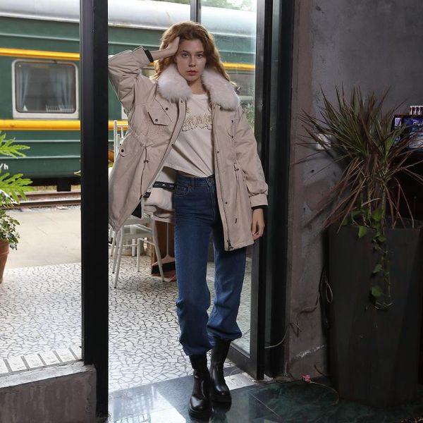 women's trench coats witer woman fur parka real collar kintted pocket warm detachable lining dustproof thick outerwea, Tan;black
women's trench coats witer woman fur parka real collar kintted pocket warm detachable lining dustproof thick outerwea, Tan;black