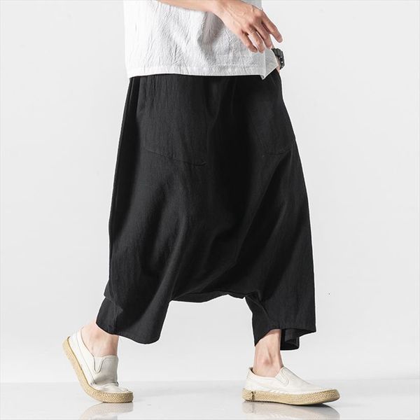 wide crotch harem cotton linen women pants loose large cropped trousers legged bloomers korean style baggy, Black
wide crotch harem cotton linen women pants loose large cropped trousers legged bloomers korean style baggy, Black