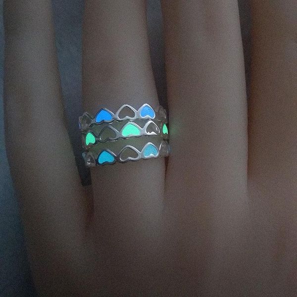 pcs women ring circle finger hoop glowing in dark heart shape fashion gift jewelry ll@17 cluster rings, Golden;silver
pcs women ring circle finger hoop glowing in dark heart shape fashion gift jewelry ll@17 cluster rings, Golden;silver