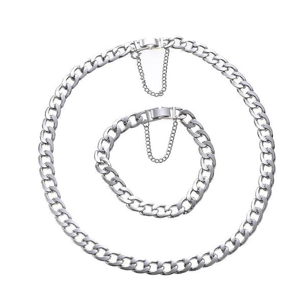 chains 7rings trendy hip- style fashion stainless steel chain necklace and bracelet for women men student jewelry accessories gifts, Silver
chains 7rings trendy hip- style fashion stainless steel chain necklace and bracelet for women men student jewelry accessories gifts, Silver