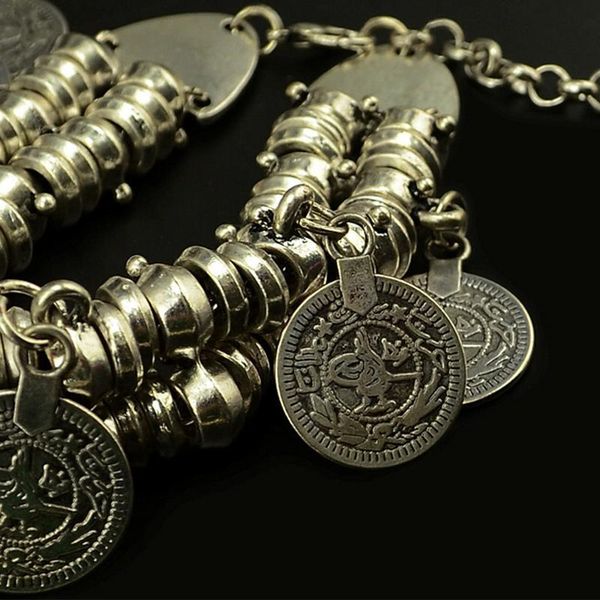 charm bracelets fashion bohemian retro style carved coins short bracelet anklet dual-use female alloy decoration drop suport, Golden;silver
charm bracelets fashion bohemian retro style carved coins short bracelet anklet dual-use female alloy decoration drop suport, Golden;silver