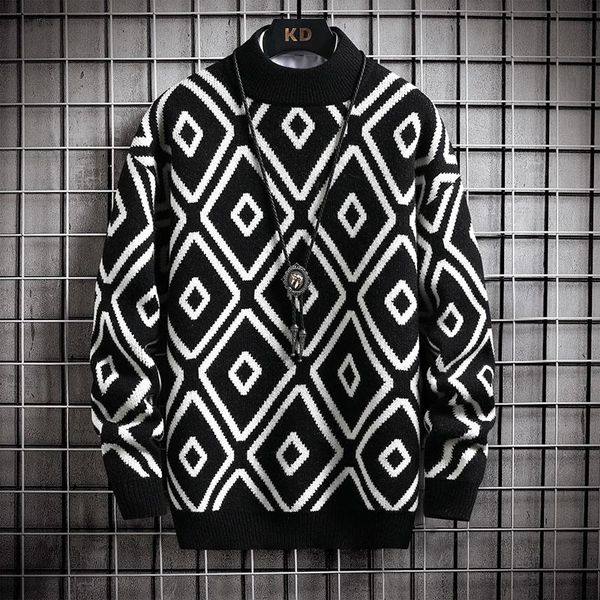 men's sweaters turtleneck sweater men cashmere pullover knit loose harajuku hip hop streetwear soft warm mens jumpers, White;black
men's sweaters turtleneck sweater men cashmere pullover knit loose harajuku hip hop streetwear soft warm mens jumpers, White;black