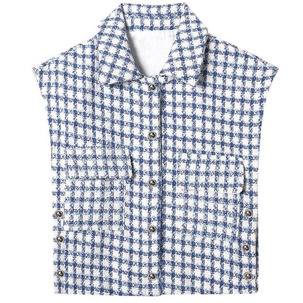 women's jackets onebling 2021 summer autumn sleeveless single breasted women textured checked jacket lapel collar female casual plaid, Black;brown
women's jackets onebling 2021 summer autumn sleeveless single breasted women textured checked jacket lapel collar female casual plaid, Black;brown