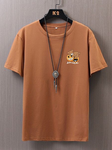 men letter & bear print tee t2pi#, White;black
men letter & bear print tee t2pi#, White;black