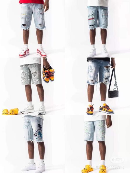 men's jeans mens summer shorts printed brand high-street skull male embroidery stickers hole made old washed water denim short men, Blue
men's jeans mens summer shorts printed brand high-street skull male embroidery stickers hole made old washed water denim short men, Blue