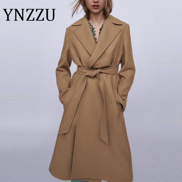 women's wool & blends ynzzu 2021 winter elegant long style women woolen coat with sashes daily workwear camel classic female jacket out, Black
women's wool & blends ynzzu 2021 winter elegant long style women woolen coat with sashes daily workwear camel classic female jacket out, Black