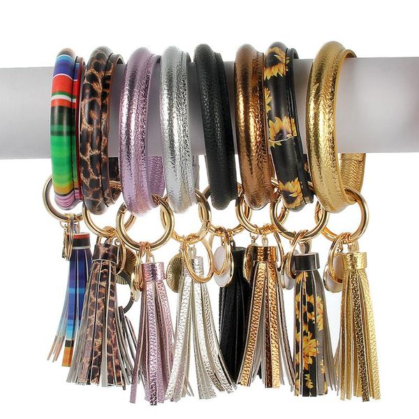 keychains pu leather circle bracelet keychain custom cute same color tassel wristlet wholesale women girls keyring, Silver
keychains pu leather circle bracelet keychain custom cute same color tassel wristlet wholesale women girls keyring, Silver