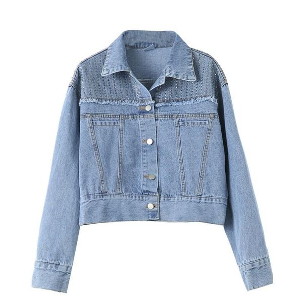 women's jackets black beaded denim jacket clothing autumn 2021 korean style loose turn-down collar streerwear plus size female coats, Black;brown
women's jackets black beaded denim jacket clothing autumn 2021 korean style loose turn-down collar streerwear plus size female coats, Black;brown