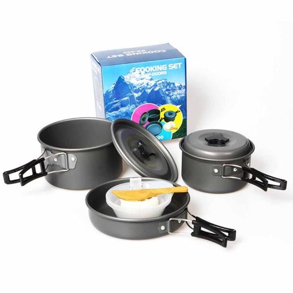 camp kitchen outdoor camping cookware set marching utensils tableware cooking stove kit travel pan hiking picnic tools for 1-2 person
camp kitchen outdoor camping cookware set marching utensils tableware cooking stove kit travel pan hiking picnic tools for 1-2 person