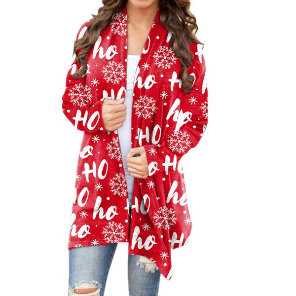 christmas personality soft and fashionable long-sleeved women's long sweater loose and comfortable, White
christmas personality soft and fashionable long-sleeved women's long sweater loose and comfortable, White