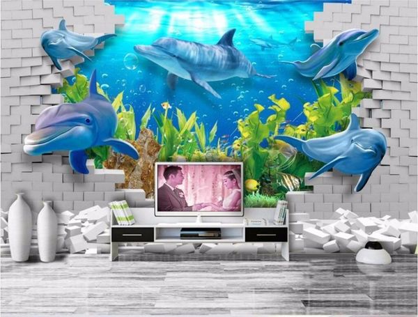 wallpapers 3d room wallpaper custom mural non-woven water world dolphins brick wall decoration painting po for walls 3 d
wallpapers 3d room wallpaper custom mural non-woven water world dolphins brick wall decoration painting po for walls 3 d