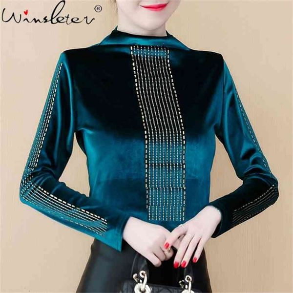 fall winter european clothes pleuche t-shirt chic turtleneck diamonds women all match with fleece long sleeve tees t09204l 210421, White
fall winter european clothes pleuche t-shirt chic turtleneck diamonds women all match with fleece long sleeve tees t09204l 210421, White