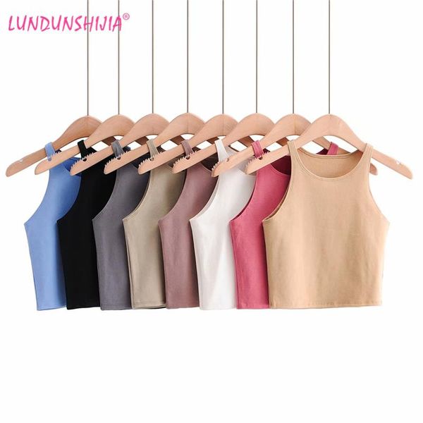 women's tanks & camis lundunshijia 2021 summer streetwear crop elastic cotton sleeveless o-neck short style tank 8 colors, White
women's tanks & camis lundunshijia 2021 summer streetwear crop elastic cotton sleeveless o-neck short style tank 8 colors, White
