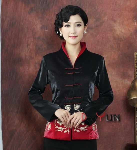 women's jackets black color women jacket middle-aged mother chinese retro attire long-sleeved spring and autumn slim national wind coat, Black;brown
women's jackets black color women jacket middle-aged mother chinese retro attire long-sleeved spring and autumn slim national wind coat, Black;brown