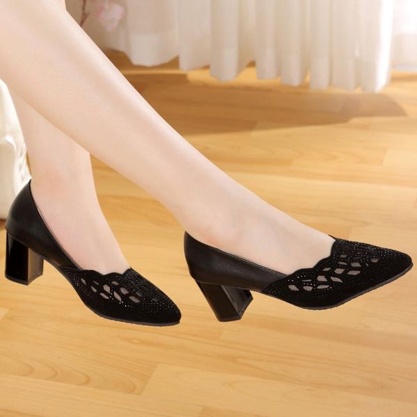 dress shoes pointed toe solid female comfort ladies summer women hollow out pumps middle heels office pu fashion crystal block heel, Black
dress shoes pointed toe solid female comfort ladies summer women hollow out pumps middle heels office pu fashion crystal block heel, Black
