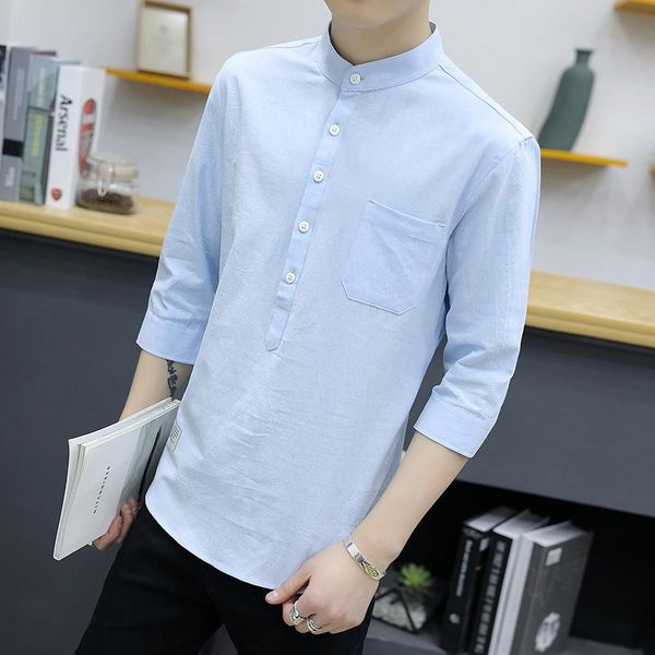 men's casual shirts short-sleeved shirt clothes korean version of slim seven-point sleeve handsome dress 7-point middle, White;black
men's casual shirts short-sleeved shirt clothes korean version of slim seven-point sleeve handsome dress 7-point middle, White;black