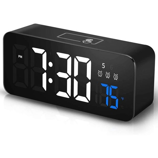 other clocks & accessories digital alarm clock, with snooze, temperature, 3 brightness and adjustable volume, portable clock
other clocks & accessories digital alarm clock, with snooze, temperature, 3 brightness and adjustable volume, portable clock
