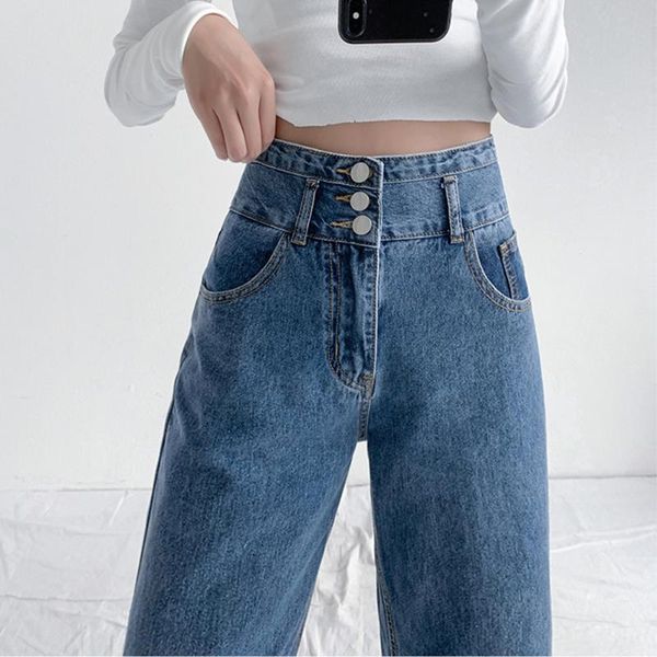 women's jeans women high waist straight cotton loose wide leg denim pants 90s aesthetic urban fashion baggy streetwear, Blue
women's jeans women high waist straight cotton loose wide leg denim pants 90s aesthetic urban fashion baggy streetwear, Blue