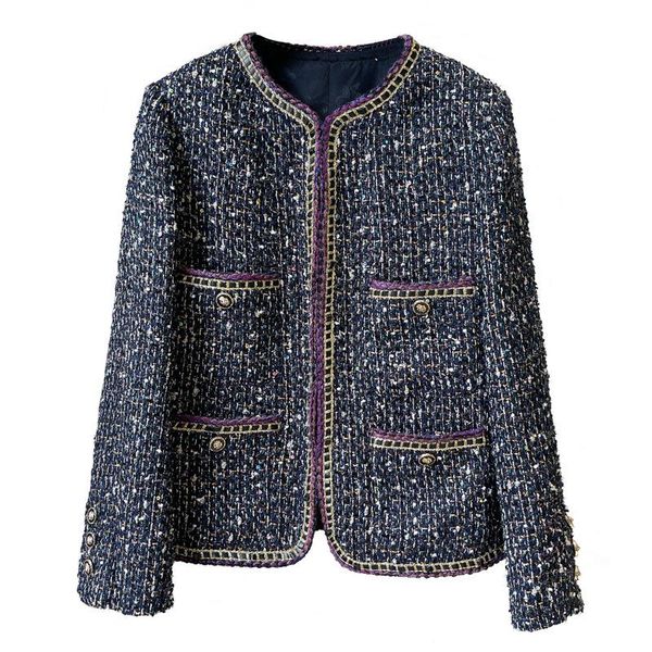 women's jackets jaqueta feminina autumn winter vintage ol women elegant sequins plaid tweed jacket female coat casaco feminino, Black;brown
women's jackets jaqueta feminina autumn winter vintage ol women elegant sequins plaid tweed jacket female coat casaco feminino, Black;brown