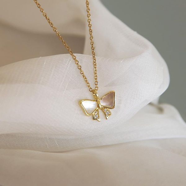chokers fresh women simple gold plated shell bow necklace fashion micro inlay zircon clavicular chain charm valentine's day gift, Golden;silver
chokers fresh women simple gold plated shell bow necklace fashion micro inlay zircon clavicular chain charm valentine's day gift, Golden;silver