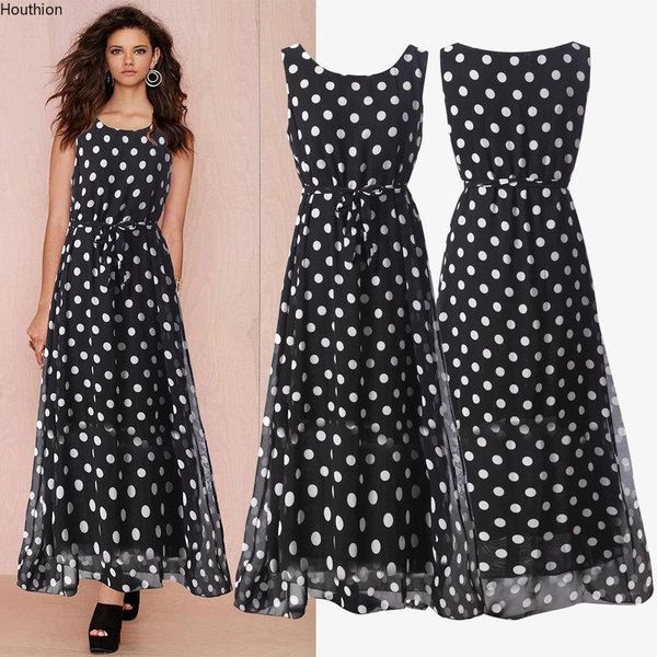casual dresses houthion sleeveless women fashion summer chiffon polka dot printing comfortable long dress, Black;gray
casual dresses houthion sleeveless women fashion summer chiffon polka dot printing comfortable long dress, Black;gray