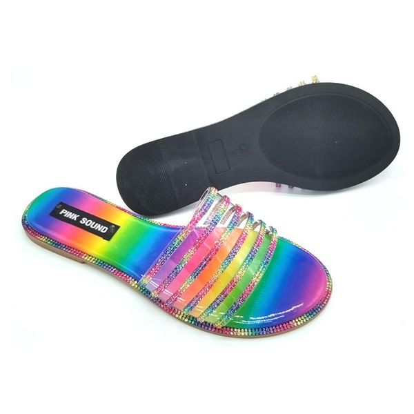 slippers women's fashion rainbow slides shoes summer home indoor rhinestone female flat beach sandals, Black
slippers women's fashion rainbow slides shoes summer home indoor rhinestone female flat beach sandals, Black