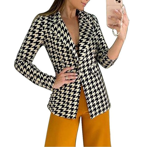 women's suits & blazers women tweed jackets 2021 fashion ladies black yellow green houndstooth blazer female autumn vintage plaid, White;black
women's suits & blazers women tweed jackets 2021 fashion ladies black yellow green houndstooth blazer female autumn vintage plaid, White;black